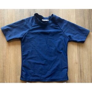 Minnow Rashguard Blue Short Sleeve Size 5/6T
